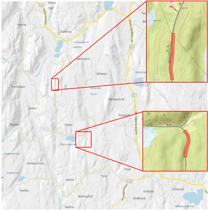 Utbedring Lakskjønnveien - Klikk for stort bilde
