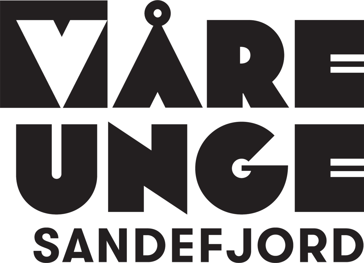 Logo der det står Våre unge Sandefjord - Klikk for stort bilde