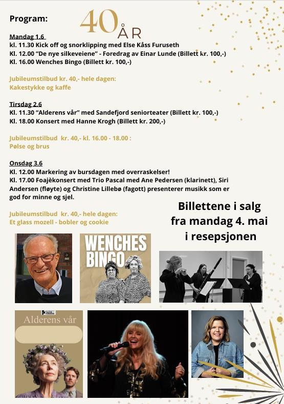 Program tredagers jubileum - Klikk for stort bilde